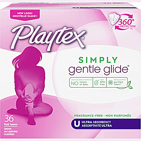 Simply Gentle Glide 360 Ultra Unscented Tampons - 36 Ct