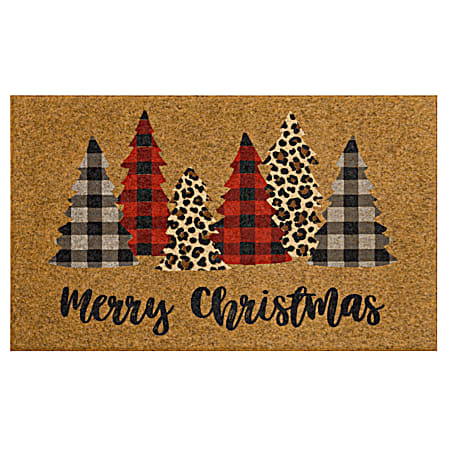18 X 30 Christmas Trees Doormat