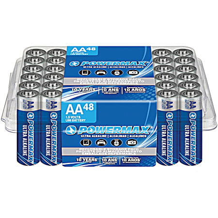 AA Alkaline Batteries - 48 Pk