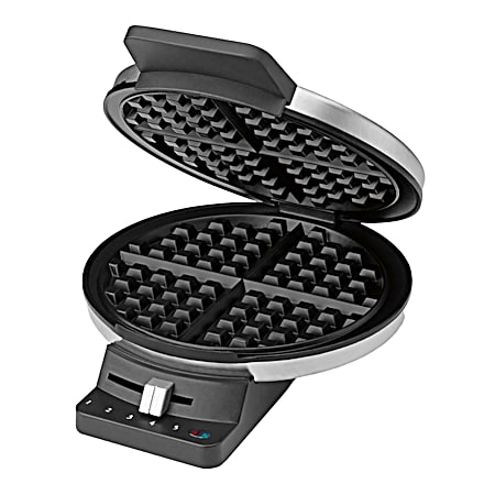 Round Stainless-Steel Classic Waffle Maker
