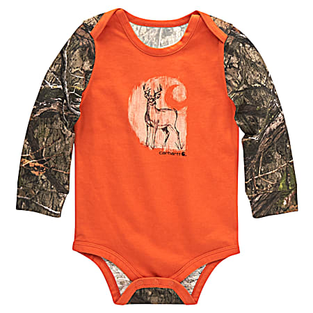 Infant Mossy Oak Deer Long Sleeve Bodysuit