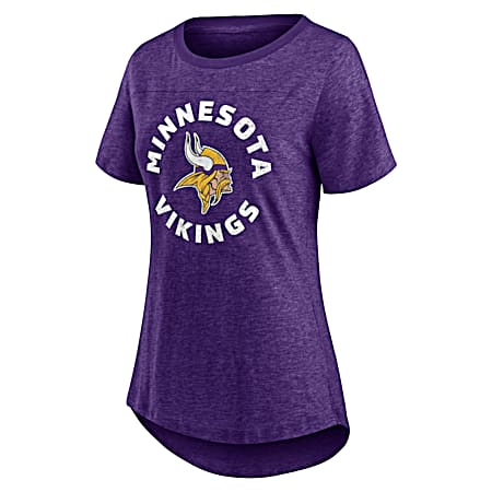 Ladies' Minnesota Vikings Scoop Neck Short Sleeve T-Shirt