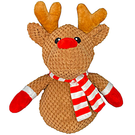 Holiday Reindeer w/Scarf Dog Toy