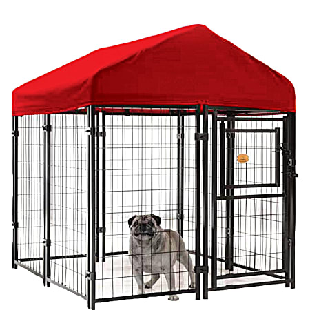 52 in x 4 ft x 4 ft Steel Kennel Kit w/ Cover