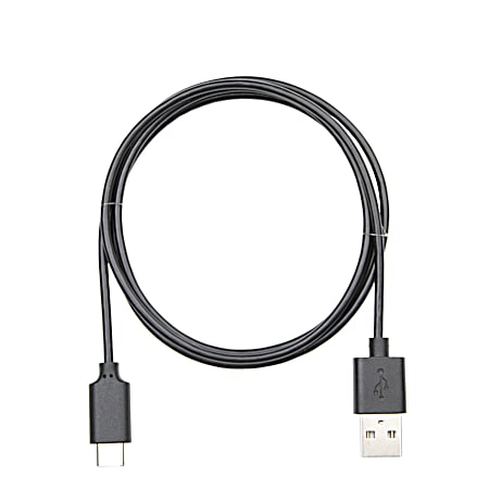 3 ft Black USB-A to USB-C Cable