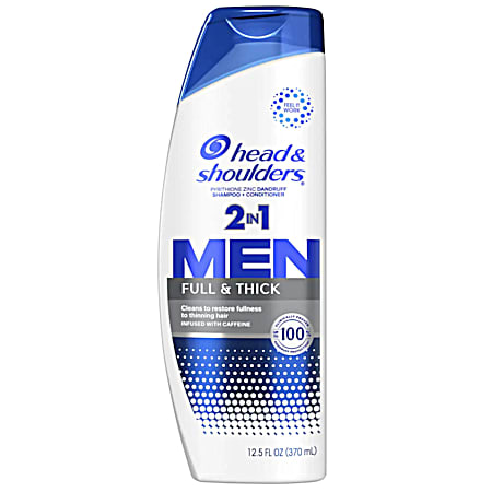 12.5 fl oz Men's Full & Thick 2-in-1 Dandruff Shampoo & Conditioner