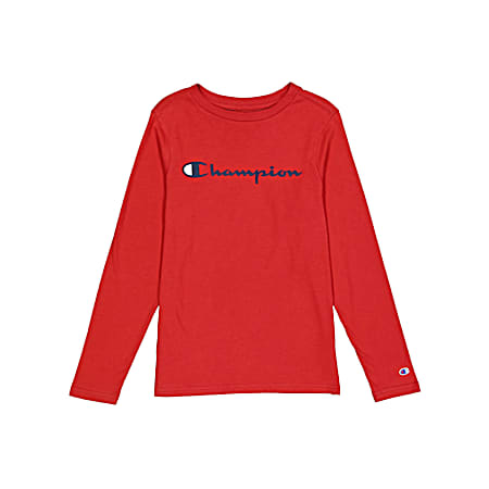 Boys' Eclipse Red Classic Long Sleeve Shirt