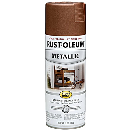 11 fl oz Stops Rust Metallic Spray Paint