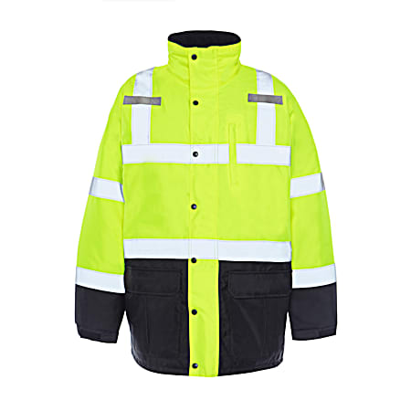 Men's Yellow Class 3 High Visibility Parka Jacket