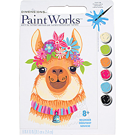 Paint by Number Flowery Llama Kit