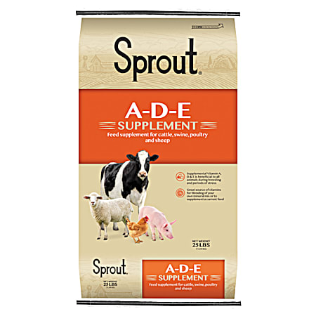 Vitamin A-D-E Supplement for Cattle, Swine, Poultry & Sheep
