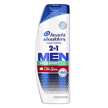 12.5 fl oz Men's Old Spice 2-in-1 Pure Sport Anti-Dandruff Shampoo & Conditioner