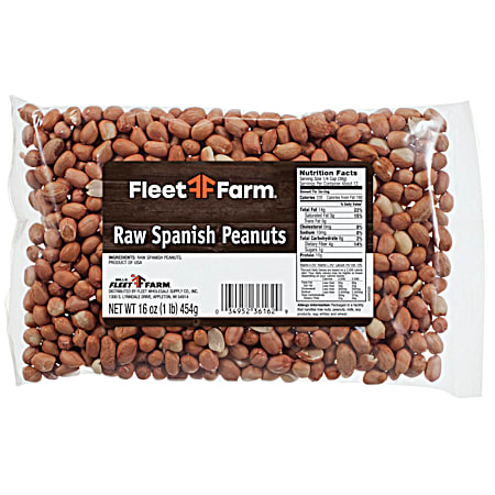 16 oz Raw Spanish Peanuts