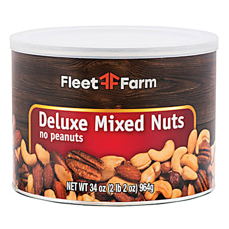 34 oz Deluxe Mixed Nuts (No Peanuts)