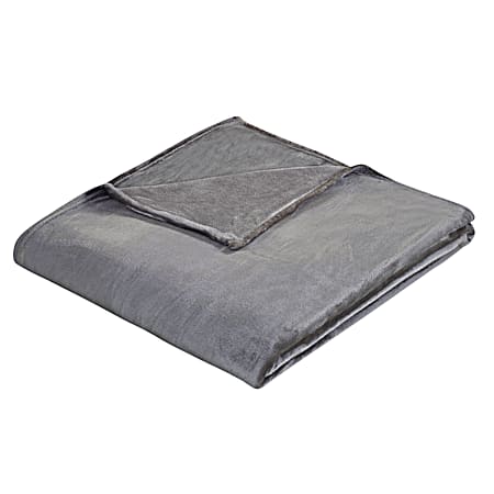Charcoal Luxury Velvet Blanket