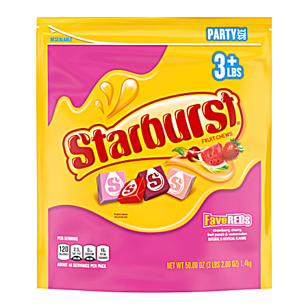 50 oz FaveReds Chewy Fruit Candy