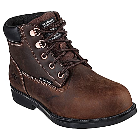 For Work Women's Dark Brown Ravlas Steel Toe Boots