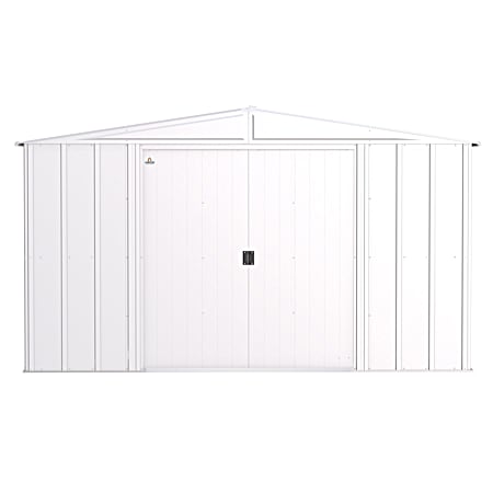 10 ft x 8 ft Flute Grey Classic Steel Storage Shed