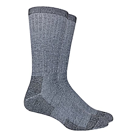 Men's Charcoal Merino Wool Socks - 2 Pk