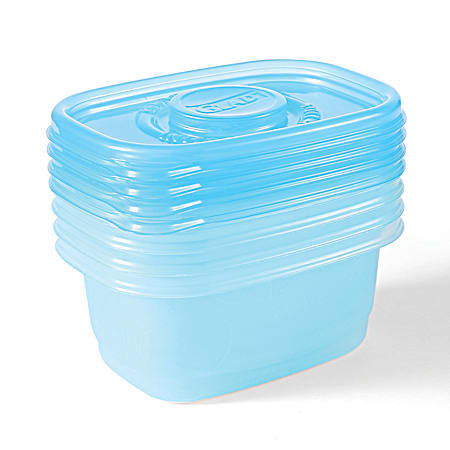 24 oz FreezerWare Small Rectangle Food Containers 4 Ct