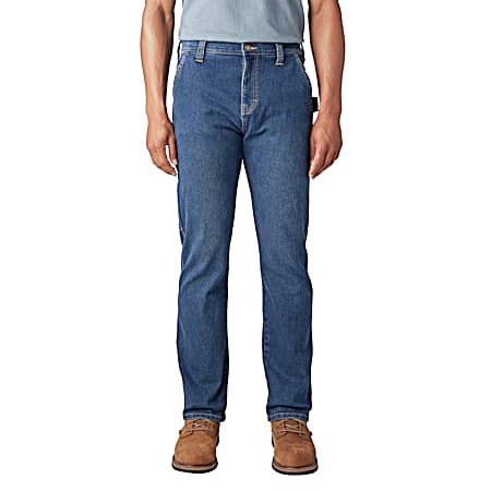Men's Flex Medium Wash Regular Fit Carpenter Utility Jeans
