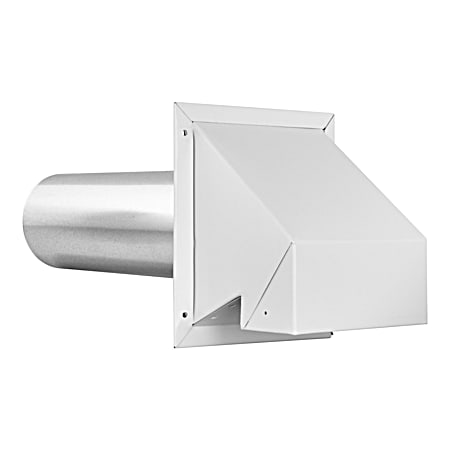 4 in. Silver/ White Aluminum Wall Exhaust Hood