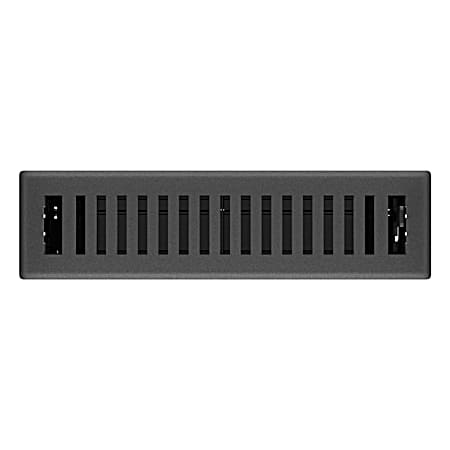 2.25 in. x 12 in. Black Iron Montezuma Decorative Floor Register