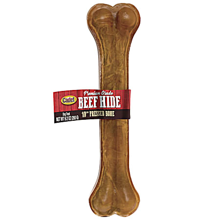 10 in Premium Grade Pressed Beef Hide Bone