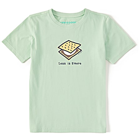 Kids' Sage Green Less Is Smore Short Sleeve Shirt