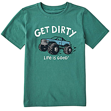 Kids' Spruce Green Get Dirty Short Sleeve Shirt