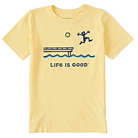 Kids' Sandy Yellow Jake Dock Jump Short Sleeve Shirt
