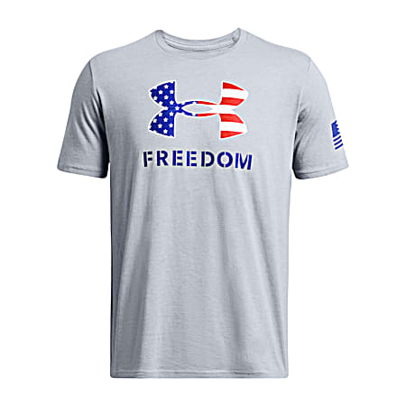 Men's Gray Freedom Logo Short Sleeve Shirt