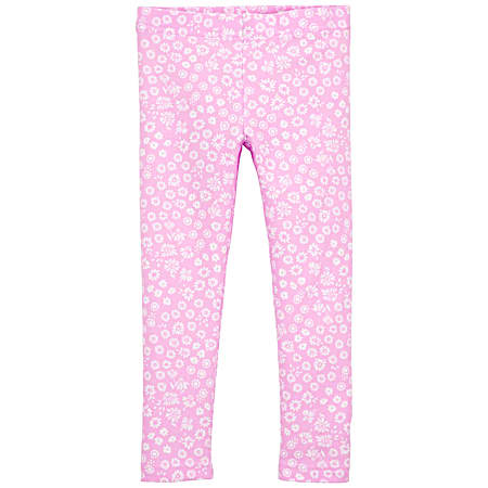 Toddler Girls' Pink Floral Leggings