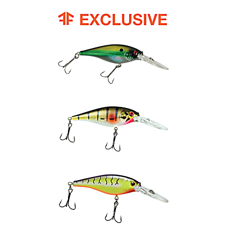 Flicker Shad Green Ghost/Growler/Chartreuse Purple Tiger Pro Bait - 3 ...