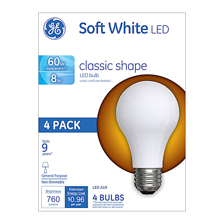 GE LED 40W EQ T8 E17 Base Clear Appliance Light Bulb Warm White Nondimmable Light  Bulb 1-Pack