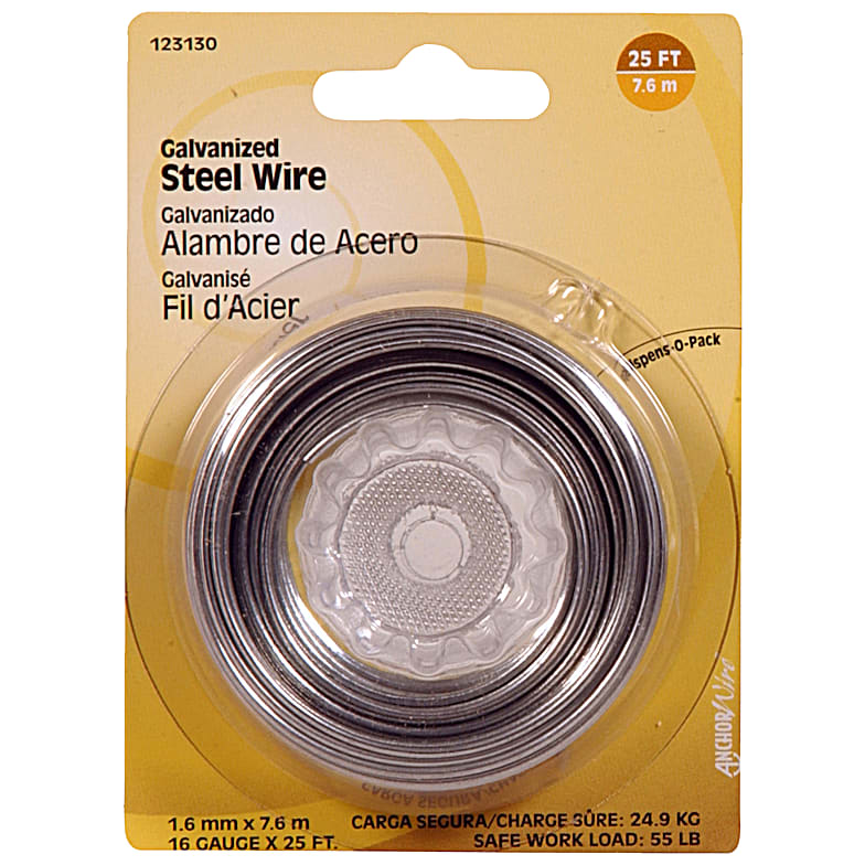 Artistic Wire, 14 Gauge / 1.60 mm Bare Copper Craft Wire, 25 ft / 7.6 m