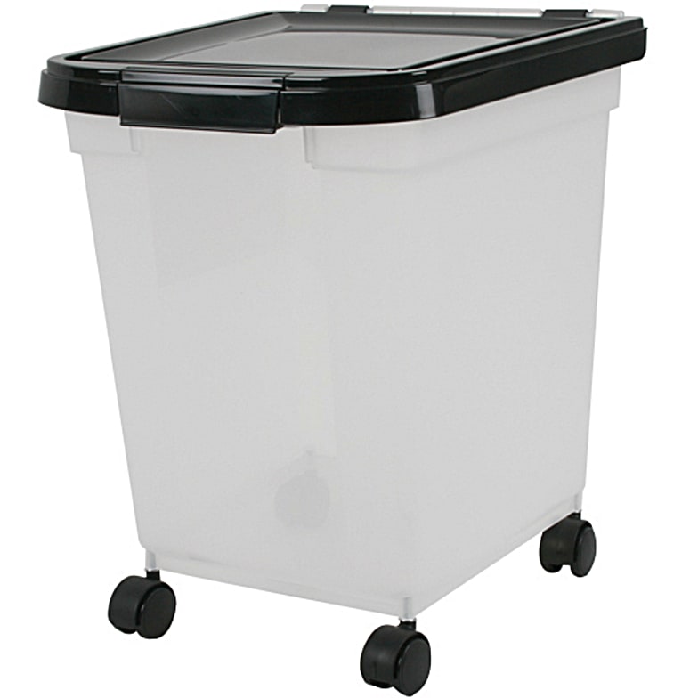 Geyecete Bird Feeder,Bird Food Jar Pet Food Storage Airtight Food Storage  Container-Black