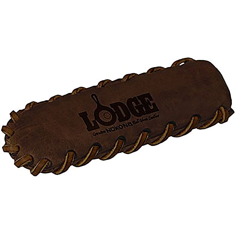 Lodge Nokona Leather Hot Handle Holder, Spiral Stitched, Coffee