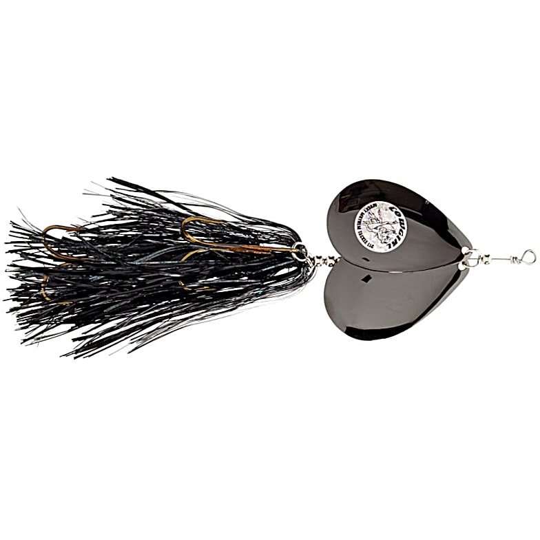Super Model Double Cowgirl 13 in Black/Nickel Musky Spinner Lure