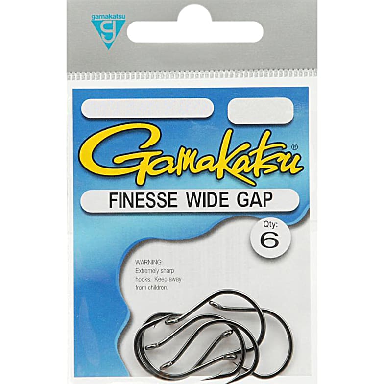 Buy GamakatsuFinesse Wide Gap Hook-6 Per Pack (Black, 1/0) Online