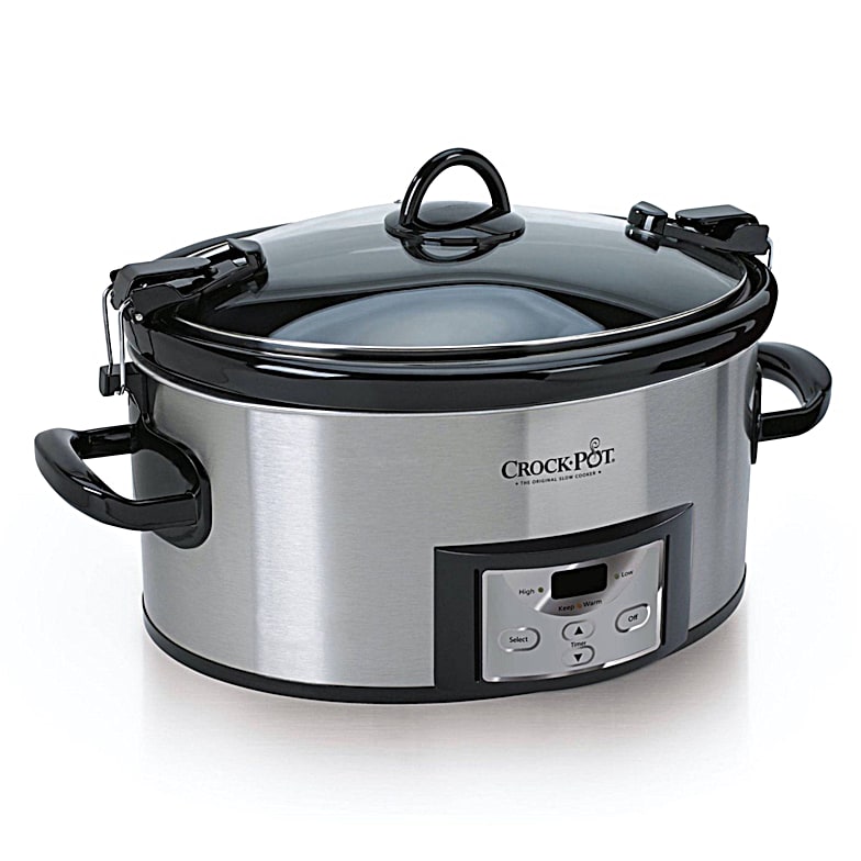 Crock-Pot 4-Quart Smudge Proof Stainless Round Slow Cooker at