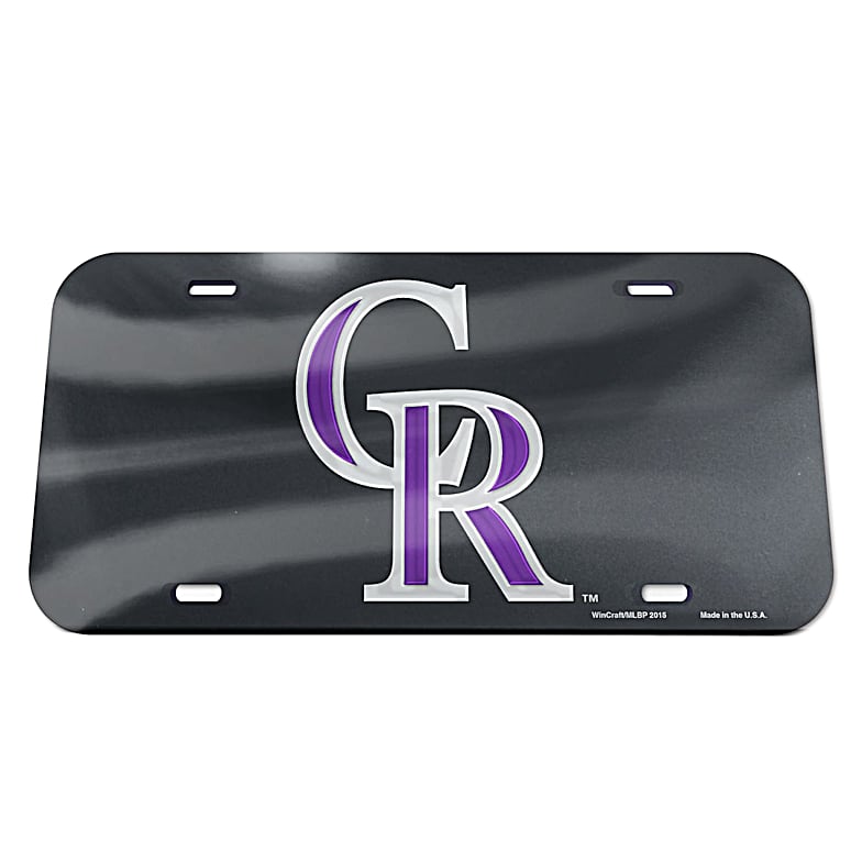 Colorado Rockies License Plate Auto Frame Purple White MLB Baseball - LOT  OF 2