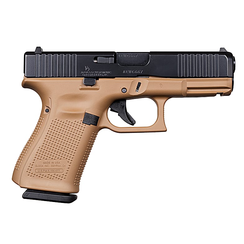 Glock G45 Gen5 9mm Pistol, Black/Silver (PA455S203TISL) - City Arsenal