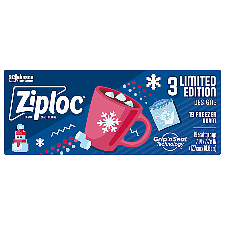 Ziploc Limited Edition Holiday Large Red Containers 2 Ct., Food Storage, Household