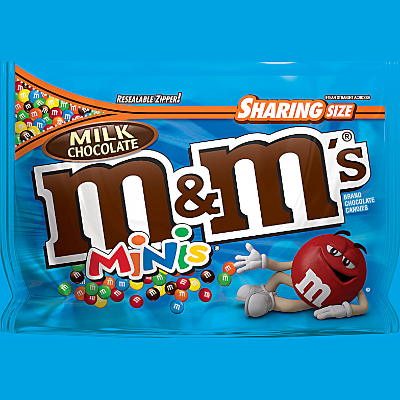 M&M's Chocolate Candies, Red, White & Blue Mix, Milk Chocolate, Minis,  Sharing Size 9.4 Oz, Chocolate Candy