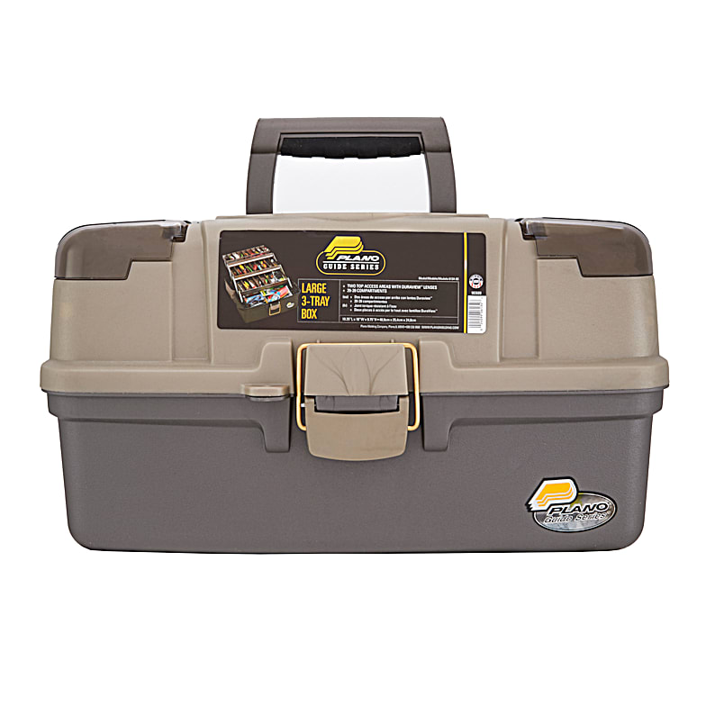 Plano 6300 N 3 tray two-tone green tackle box  WHITEFORD Skeeter Boat, Ice  Fishing House, 4x4 Truck, Camper, Boat Motor, Ice Augers, Fishing Lures,  Rods & Reels, Helix 7 Ice Fish