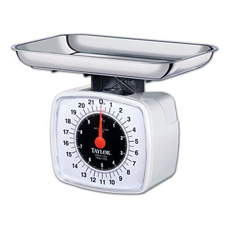 White Ultra Thin Digital Kitchen Scale by Taylor at Fleet Farm