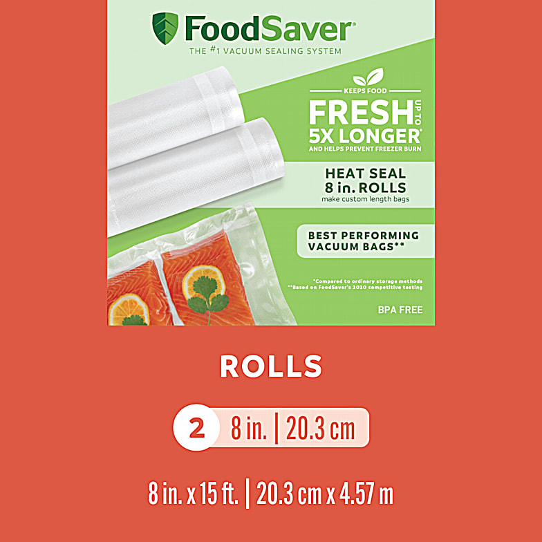 FoodSaver 8 and 11 Vacuum Seal Rolls Multipack  Make Custom-Sized  BPA-Free Vacuum Sealer Bags 