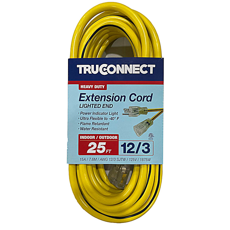 Southwire Company, LLC 50FT SJTW 10/3 OUTDOOR EXTENSION CORD W/ LIGHTED END  (YELLOW)