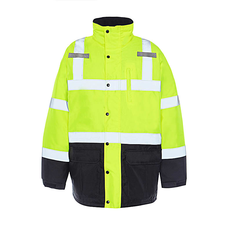  Reflective Apparel High Visibility 2-Tone Safety Sweatshirt -  ANSI Class 3, Quarter Zip - Lime/Navy, Medium : Tools & Home Improvement
